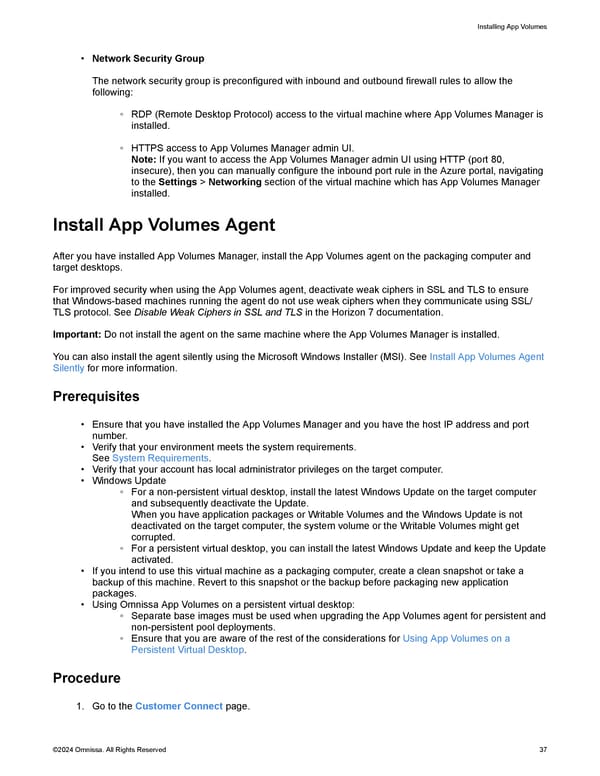 Omnissa App Volumes Install Guide - Page 37