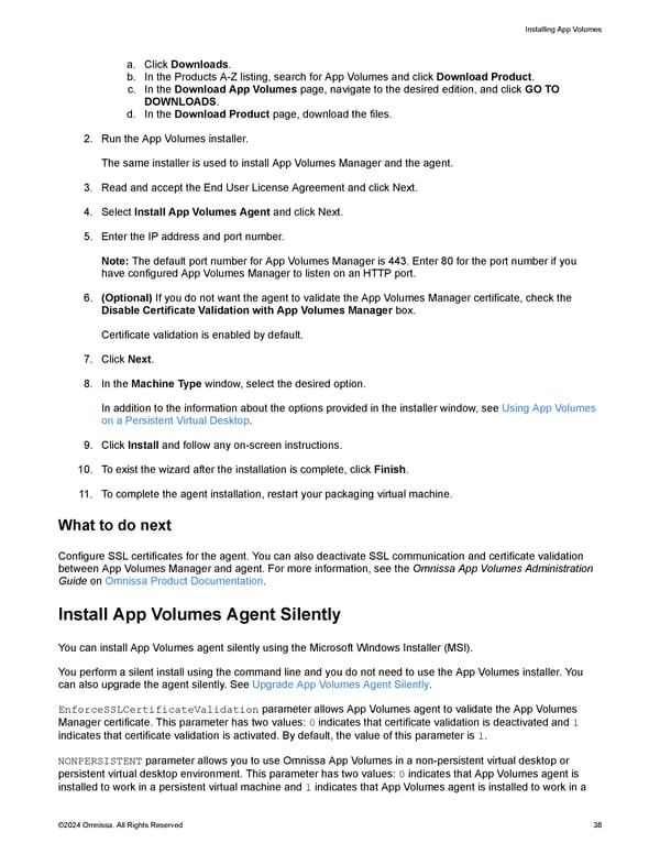 Omnissa App Volumes Install Guide - Page 38