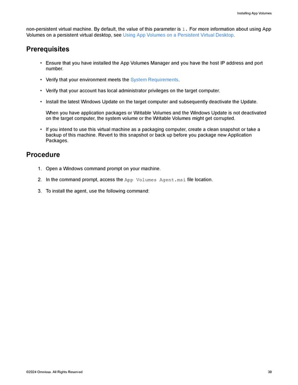 Omnissa App Volumes Install Guide - Page 39