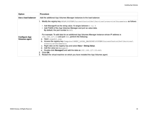 Omnissa App Volumes Install Guide - Page 43