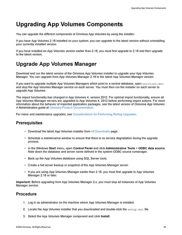 Omnissa App Volumes Install Guide - Page 45