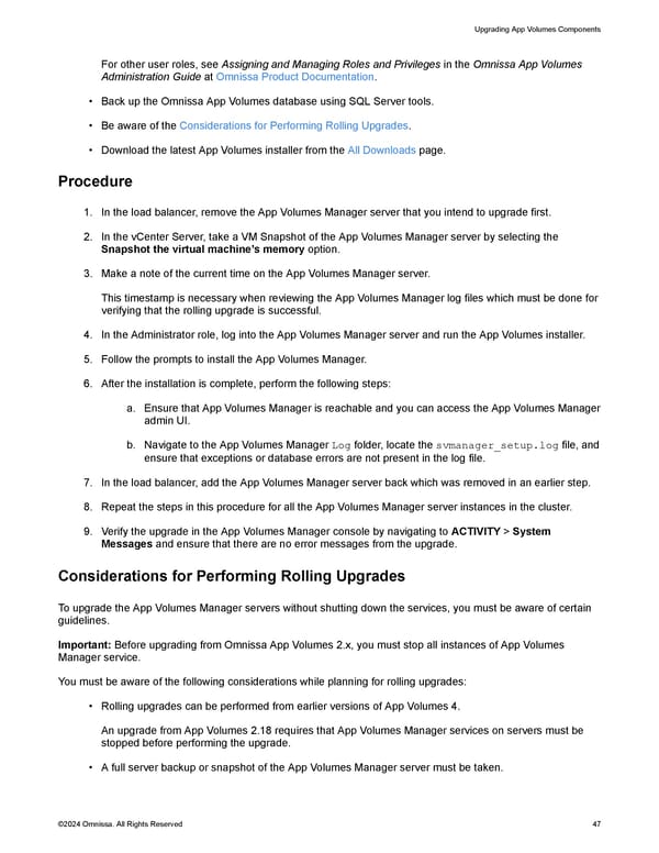 Omnissa App Volumes Install Guide - Page 47